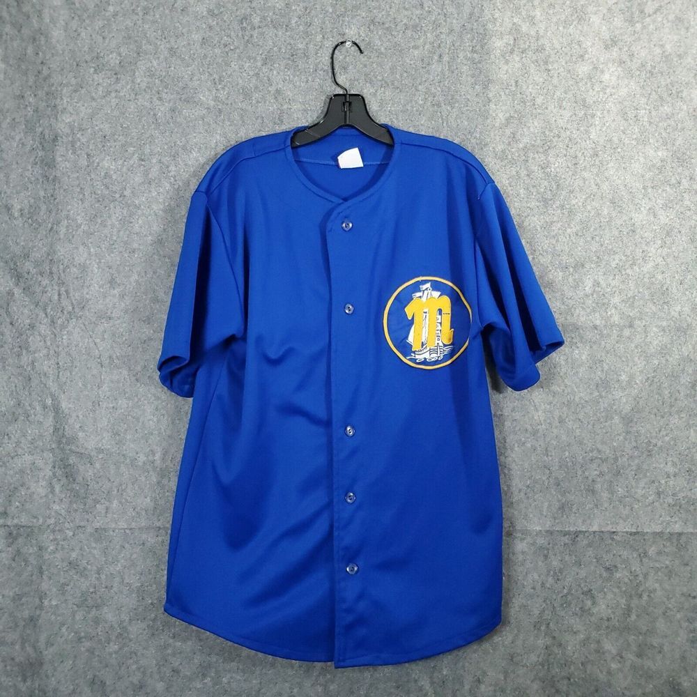 Navegantes del Magallanes Baseball Blue Jersey Mens M Venezuela Melvin Mora #4